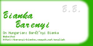 bianka barenyi business card